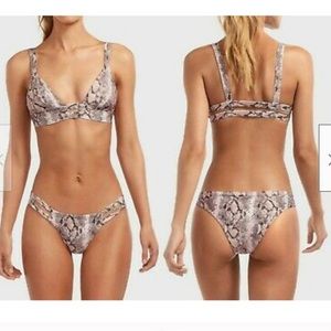 Vitamin A Neutra Snakeskin Bikini Bottom